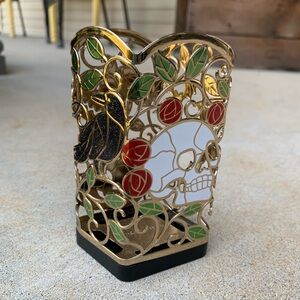 Bath & Body Works Skull Bat Pumpkin Crow Foaming Hand Soap Holder Halloween Gold